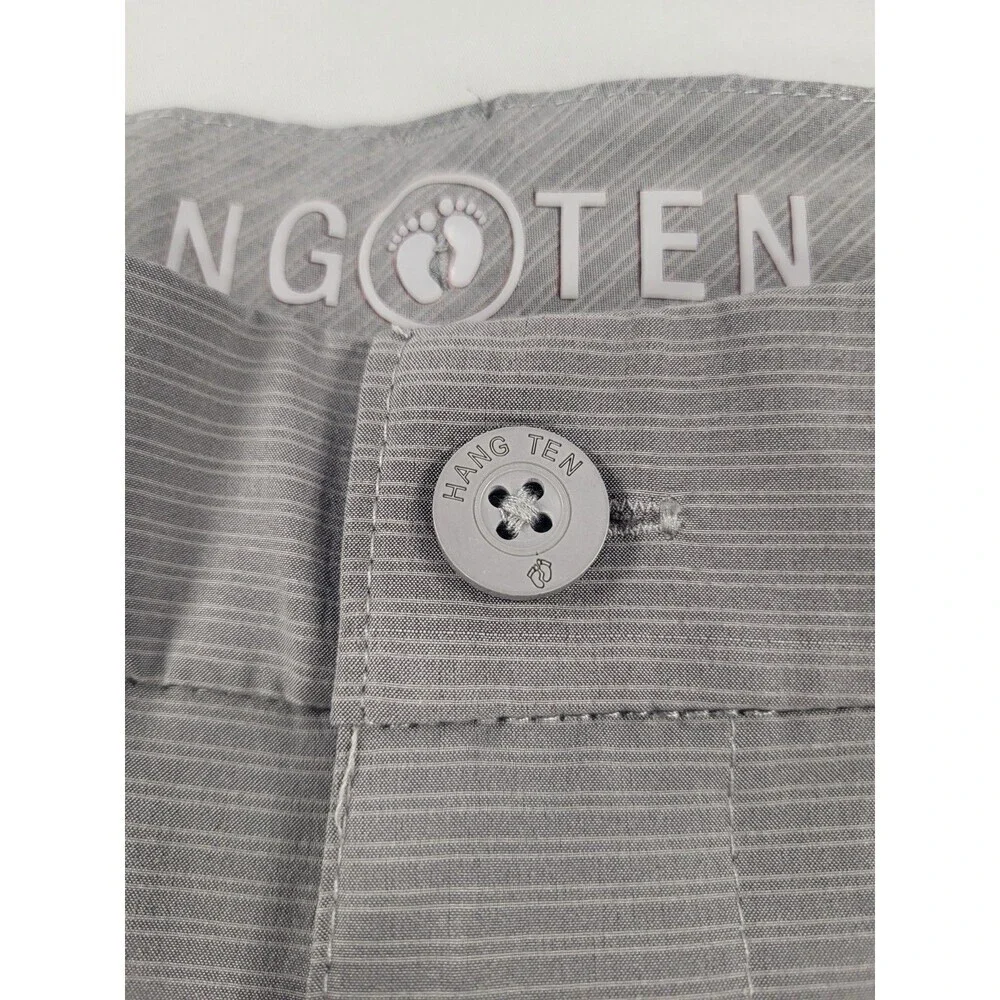Hang Ten Shorts Adult 36 Gray Performance Stretch Board Drawstring Outdoor Mens